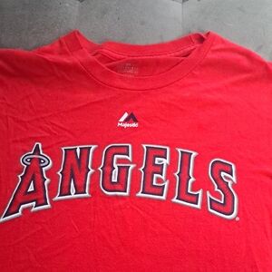 Majestic Red Angels Graphic Tee